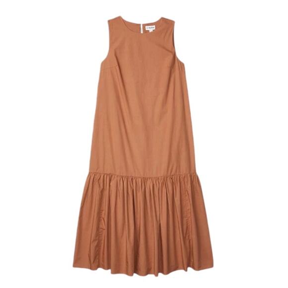 The Drop Large 100% Cotton Dress Fall Boho Poplin Earth Ilana Minimalist Staple - Picture 3 of 15
